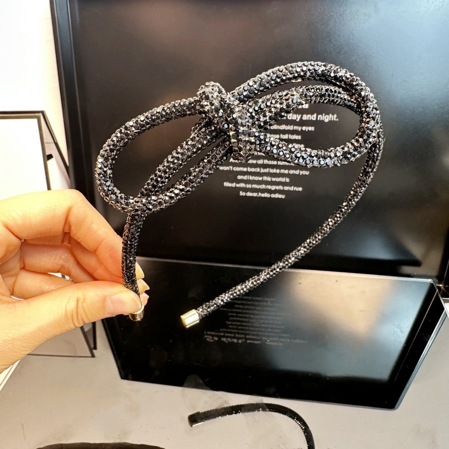 Wholesale Super Sparkling Water Diamond Fashion with Diamond Luxury Light Luxury Style Knotting Full Diamond Headband